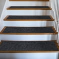 thumbnail image 6 of Ottomanson Indoor/Outdoor Non-Slip Stair Treads for Wooden Steps 8" x 30" Rubberback Step Mat, 14 Pack, Black, 6 of 12