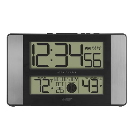 La Crosse Technology 513-1417AL Atomic Clock with Temperature and Moon