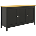 thumbnail image 1 of HOMCOM Armoire de Rangement, Buffet, Bahut avec Portes, Noir, 1 of 9
