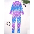thumbnail image 3 of DPOIS Kids Girls Long Sleeve Mermaid Costume Gymnastics Leotards Type H 5-6, 3 of 7