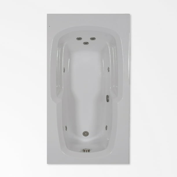 WaterTech Acrylic 60 in. x 36 in. Reversible Drain DropIn Whirlpool