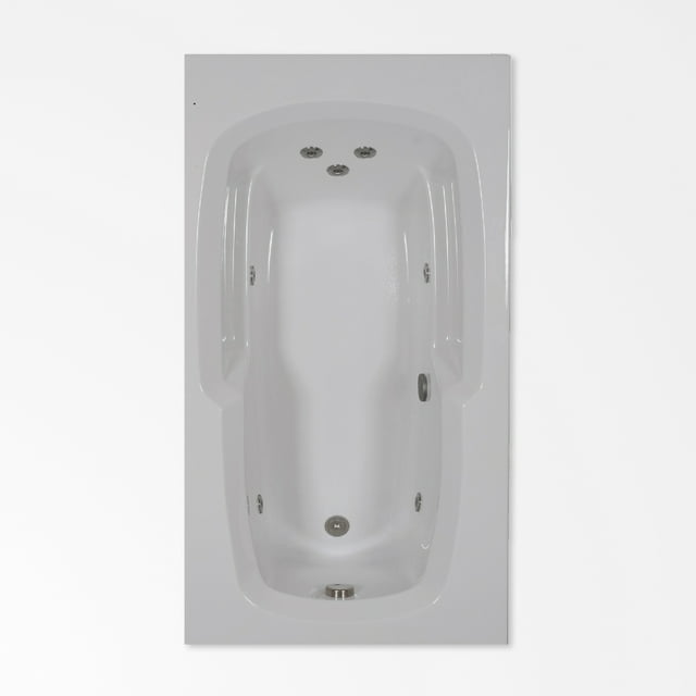 WaterTech Acrylic 60 in. x 36 in. Reversible Drain DropIn Whirlpool