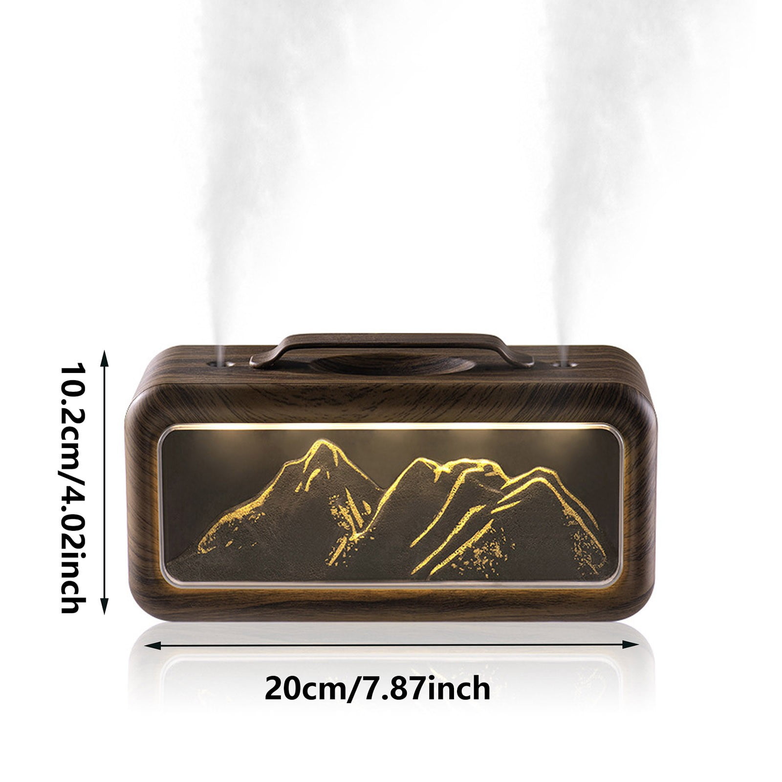 Desktop Air Humidifier, Heavy Fog Large Capacity Ultrasonic Double Spray Humidifier with Night Light and Aromatherapy for Bedroom Home Office Use