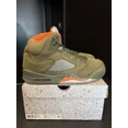 thumbnail image 2 of Ni - ke Size 10.5 - Air Jordan 5 Retro 2024 Olive, 2 of 5