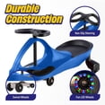 thumbnail image 2 of Lil’ Rider Wiggle Car for Kids with LED Wheels- Swing Car Ride on Toys for Ages 3+, Blue, 2 of 7