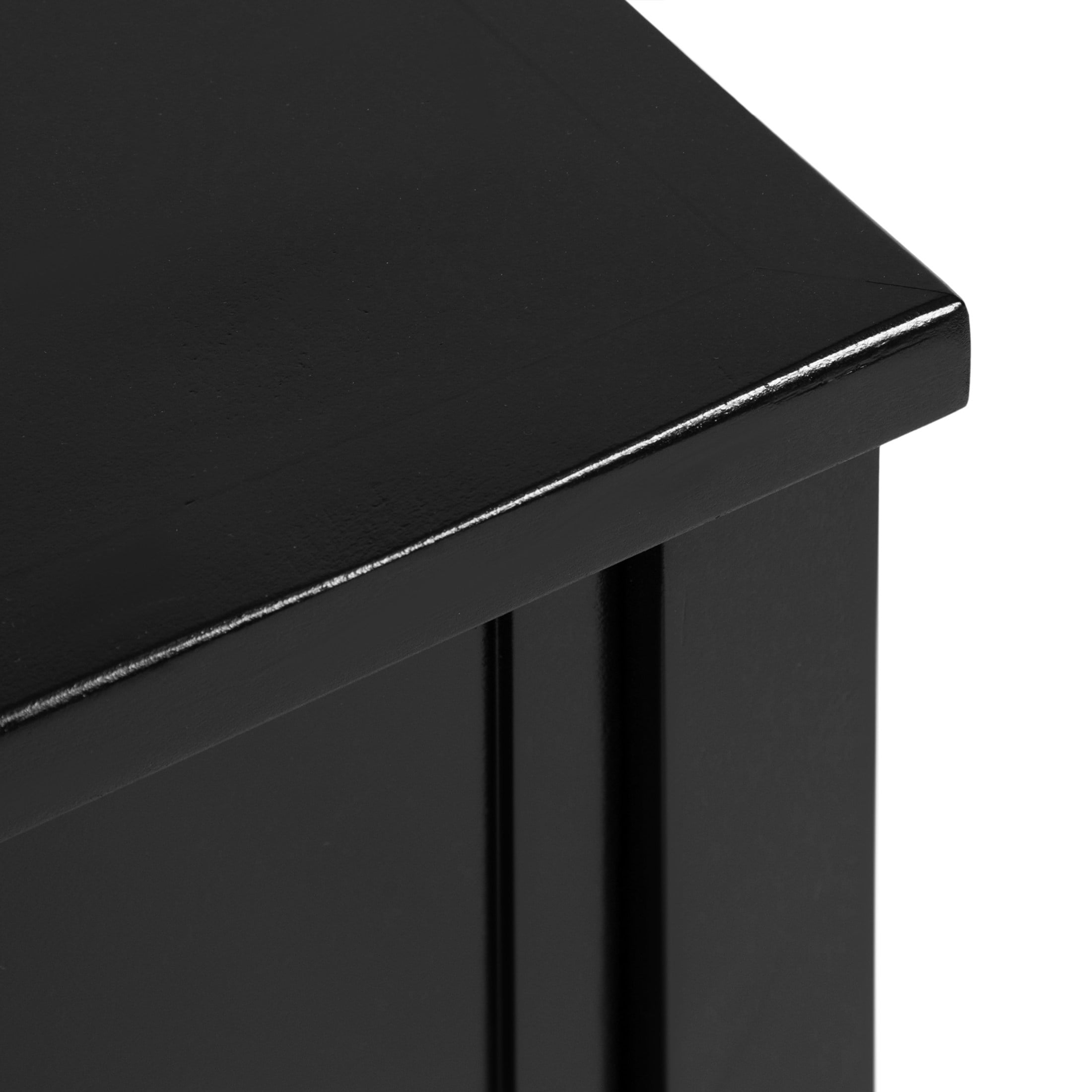 Kate and Laurel Ulla Modern Tiered Rectangle Console Table, 36 x 13 x 30, Black, Transitional Two-Tier Wood Arched Entryway Table with Storage for Behind Couch Home Decor Option