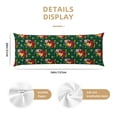 thumbnail image 3 of Lsque Vintage Santa Skiing Green Plaid Body Pillow Case Cover,Ultra-Soft Microfiber Bed Pillow Cases 20x54 inches,Elegant Bedding,Breathable Durable Pillow Cover with Envelope Closure, 3 of 8