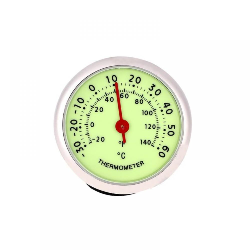Car Mini Dashboard Ornament Clock Thermometer Hygrometer Interior Auto Decor 