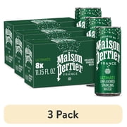 (3 pack) Maison Perrier Unflavored Ultimate Sparkling Water, 11.15 fl oz, 8 Pack Cans