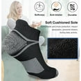 thumbnail image 3 of CAILDANL Men's Athletic Cushioned Ankle Socks Comfort Wicking Anti-Blister Running Sock 5 Pairs, 3 of 7
