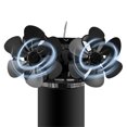 thumbnail image 2 of BIBABLYKE Heat Powered Stove Fan Double Head Fan Efficient Heat Distribution for Cozy Homes for Various Heating Devices, 2 of 7