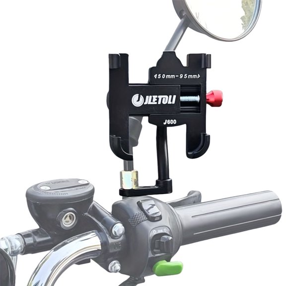 Motorcycle Phone Mount - Aerospace Aluminum 360° Rotation for 3.74''-1.95'' Phone Suitable for Electric Vehicles, Balance Bikes, Etc