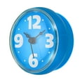 thumbnail image 1 of Reloj de ducha impermeable Mini espejo de baño Relojes de pared con ventosa, azul, 1 of 7