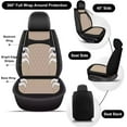 thumbnail image 4 of DIKSOAKR Car Seat Covers Front Fit for Jeep Patriot 2007-2017: Auto Interior Accessories, Ice Silk - Faux Leather Breathable Vehical Car Seat Protector(Black), 4 of 6