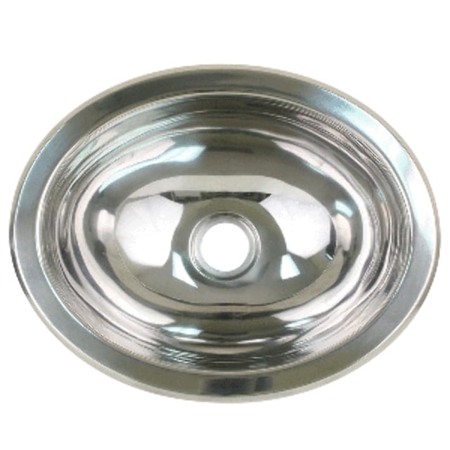 Sink Scandvik, acero inoxidable pulido, ovalado, 13,25 x 10,5 cm, accesorios de navegación