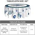 thumbnail image 3 of Evil Eye Round Table Cloth Decorative Fabric Table Cover 60 Inch Tablecloth for 20-47 Inch Table, 3 of 5