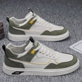 thumbnail image 2 of Men's Skateboard Shoes Casual Lace-Up Sneakers - Solid Color Low-Top PU Sneakers with Fabric Lining, PVC Sole, Cloth Insole, Suitable for Daily Wear, 2 of 5