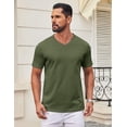 thumbnail image 2 of COOFANDY Mens V Neck T Shirts Cotton Short Sleeve Casual Summer Shirts Basic T Shirt, 2 of 6