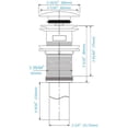 thumbnail image 2 of Desagüe para lavabo de baño de latón cepillado dorado, tapón de trinquete moderno con presión y clic y ranura para desbordamiento, 2 of 5