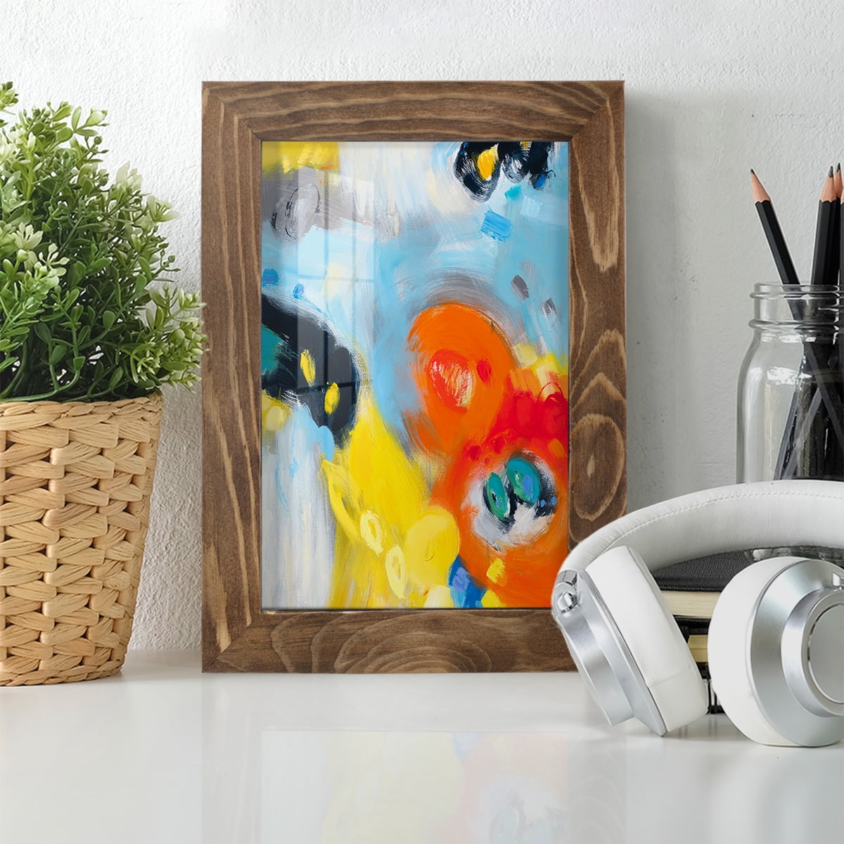 In the Loop II -Framed Print w/glass-Walnut