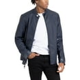 thumbnail image 3 of X RAY Jeans Men's PU Racer Jacket with Faux Shearling Lining, Navy, L, 3 of 8