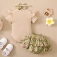 thumbnail image 5 of URMAGIC Newborn Infant Baby Girl Clothes Romper Shorts Set Floral Summer Outfits Cute Baby Clothes Girl 0-18 Months, 5 of 10