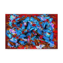 Trademark Fine Art 'Red And Blue Abstract' Canvas Art by Ata Alishahi