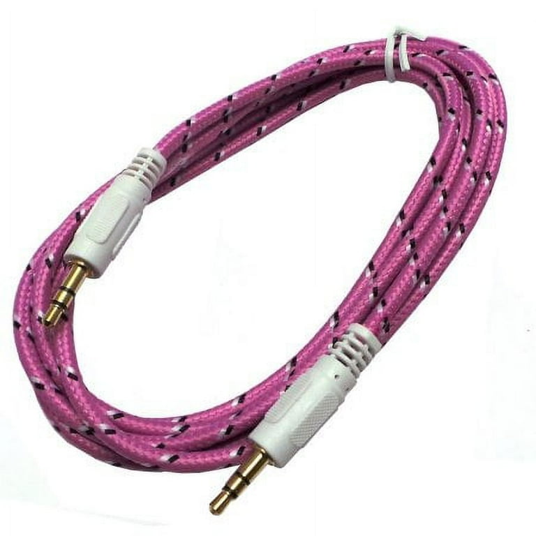 Braided Gold Plated Plug Male to Male Stereo Auxiliary Aux