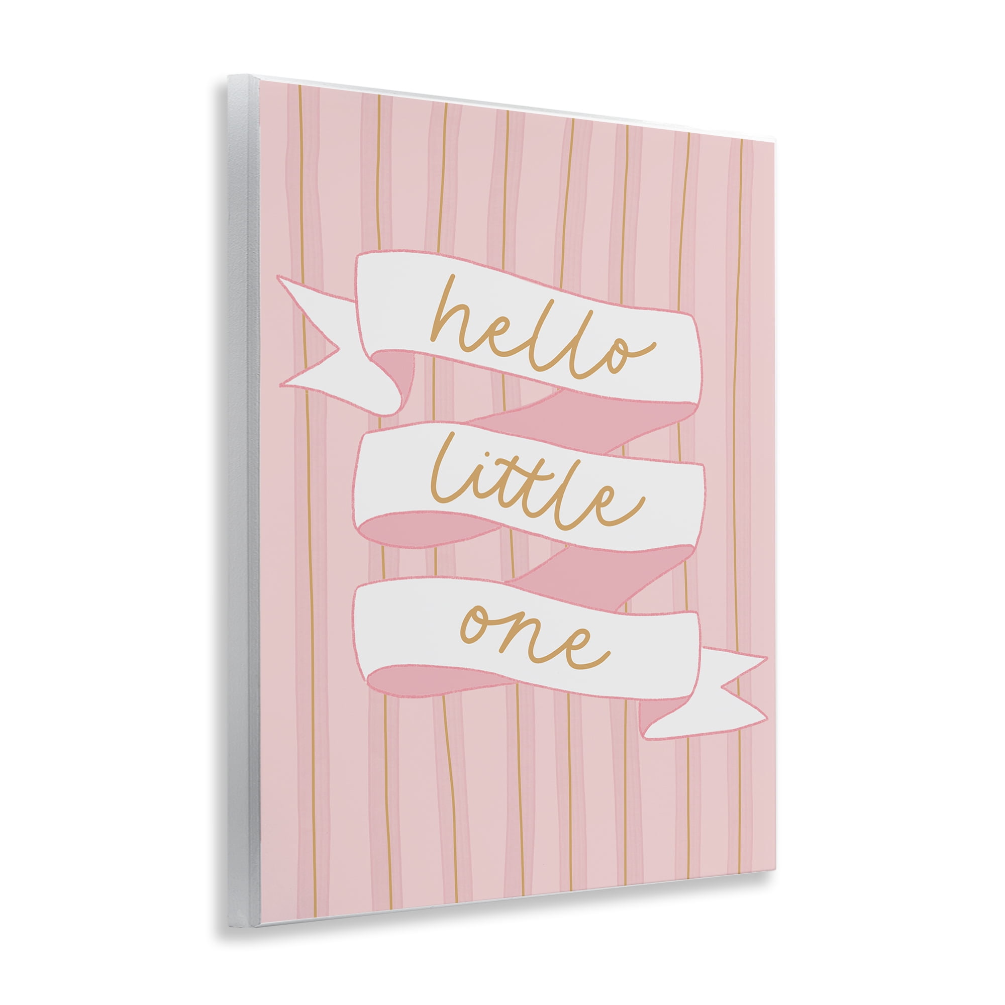 Stupell Industries Pink Hello Little One Wall Plaque Art, design by Amanda Houston