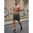 thumbnail image 5 of GIRUNS Men's Athletic Running Shorts Quick Dry with Zipper Pockets Workout Gym Basketball Shorts Dark Gray L, 5 of 8