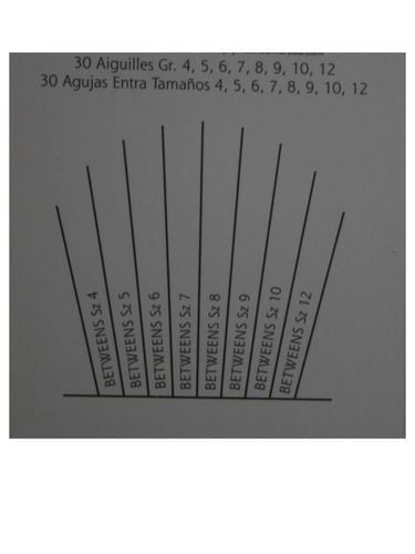 Aiguilles à piquer à la main, grosseurs assorties