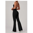 thumbnail image 4 of SKQIT Women 2 Piece Workout Sets Padded Cross Back Crop Tank High Waist Flare Leggings Sets Yoga Outfits, 4 of 7