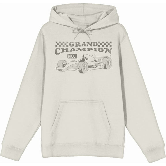 Formula One Grand Champion F1 Car Adult Sand Long Sleeve Hoodie-Medium
