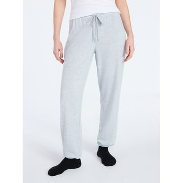 Joyspun Women's French Terry Knit Jogger Lounge Sleep Pants, 29” Inseam, Sizes XS-3X