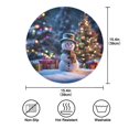 thumbnail image 3 of 15.4" Round Placemat Set of 4 Polyester Fabric Place Mats Non-Slip Dining Kitchen Table Mats for Kitchen Party Decor Snowman Next To Christmas Tree, 3 of 5