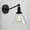 Black, variant on Permo Industrial Vintage Slope Pole Wall Mount Single Sconce with Funnel Flared Clear Glass Shade Wall Sconce Light Lamp Fixture (Antique)
