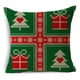 thumbnail image 1 of OMIO funda de cojín de diseño rojo y verde de Navidad, varios tamaños, funda de almohada decorativa de lino, 40x40cm/45x45cm/50x50cm, 1 of 4