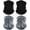 2Black+2Light Gray, variant on 4PCS Winter Neck Warmer Face Ski Mask Neck Gaiter Wind Protection Face Cover Fleece Balaclava Scarf for Men Women