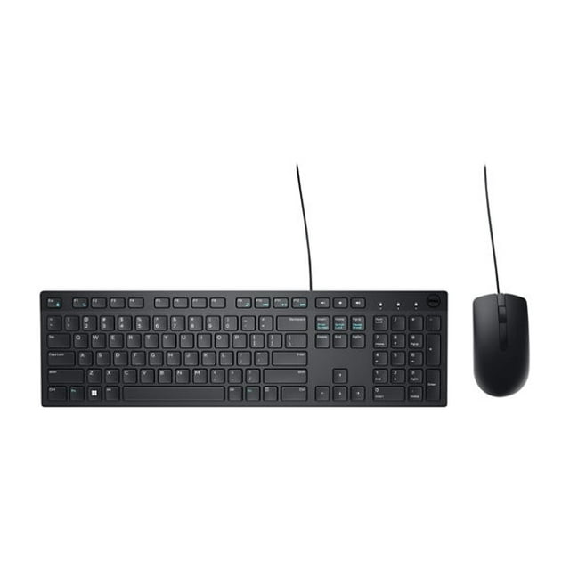 Widget Wave Combo Clavier et Souris Filaires pour Windows, Clavier Pleine Grandeur, USB Prêt à l'Emploi, Compatible avec PC, Portable - Noir