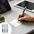 thumbnail image 2 of 4 Pack Erasable Gel Pens with 0.5 mm Fine Tips and Built-In Friction Erasers, Retractable Writing Pens for Journaling, Planning and Office Notes, Blue, 2 of 5