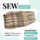 thumbnail image 2 of Extensiones de cabello humano real Munx para coser, 45 cm, 100 g, 2 of 7