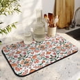 thumbnail image 3 of 2 Pack Washable Rubber Multicolored Flower Leaves Dish Drying Mats for Kitchen Counter Home Large Coffee Bar Pad Accessories and Decor for Utensils Stemware (2pcs 19.5''x12''), 3 of 6