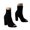 Black, variant on Ankle Boots for Women Chunky Heel Sandals Knitted Sock Booties Open Toe Summer Fall Dress Shoes Ladies Travel Sandal Red Size 7.5