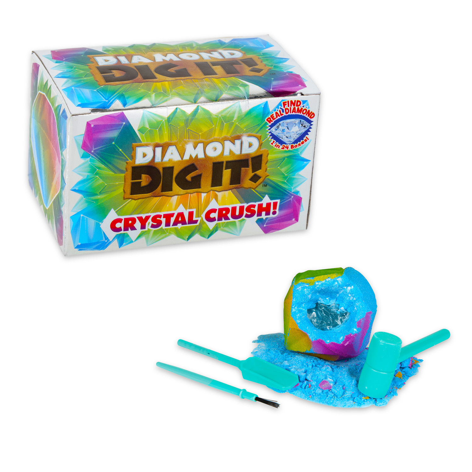 Diamond Digging Kit for Kids - Bundle with 3 GS Diamond Excavation Mining Kits Including Mystery Gemstones, Crystals, and Tools for Kids, Boys, Girls | STEM Digging Toy Set