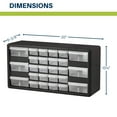 thumbnail image 3 of Akro-Mils 10126 26-Drawer Plastic Drawer Storage Cabinet for Garage Organization, Bead Organizer, Lego Storage, Teacher Toolbox, Makeup Organizer, and More, 20-Inch W x 6-Inch D x 10-Inch H, Yellow, 3 of 8