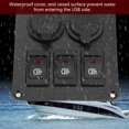 thumbnail image 4 of Suuonee Light Switch, Car Marine 3+2combination LED Single Rocker Green Light Switch+Car +Cigar Lighter, 4 of 8
