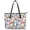 Adorable Snowflake Group, variant on POLERO Tote Bag Space Planets Practicality Handbag for Shopping, Leather Waterproof Zipper Saddle Handbag