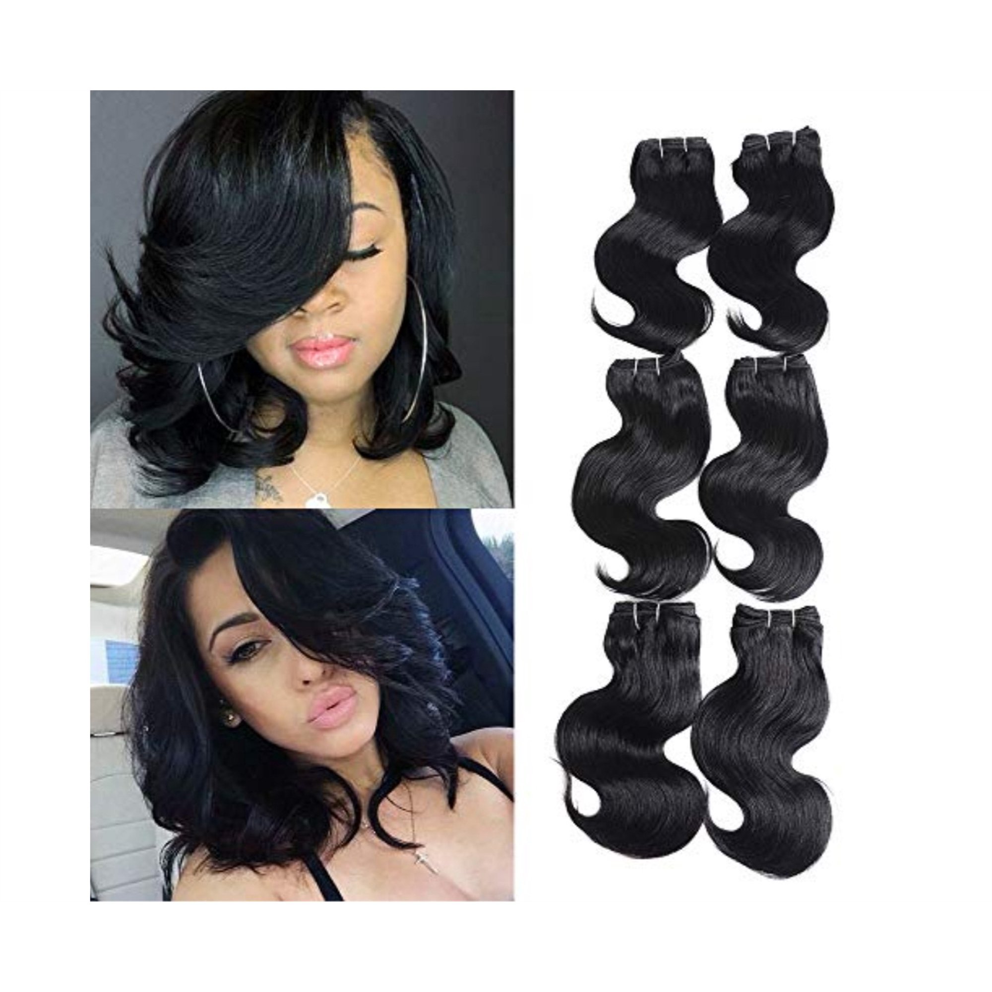 8 Brazilian Body Wave Human Hair 6 Bundles Weave Hair Human
