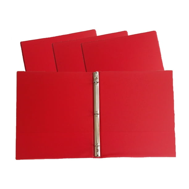 Red Vinyl Standard 3Ring Binders, 1/2Inch, for 8.5" x 11" Sheets
