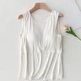 thumbnail image 4 of Gelikeya Womens Nursing Tank Tops for Breastfeeding Summer Detachable Chest Pad Maternity Shirts Double Layer Pregnancy Clothes White, Size XXXL, 4 of 4